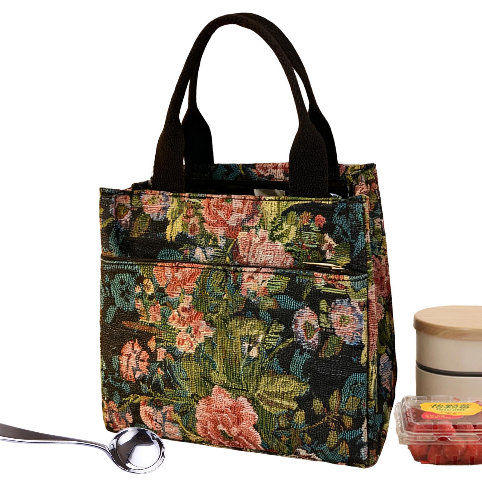 Tote Bag Sublimation - Изолированная сумка для обеда с цветком,