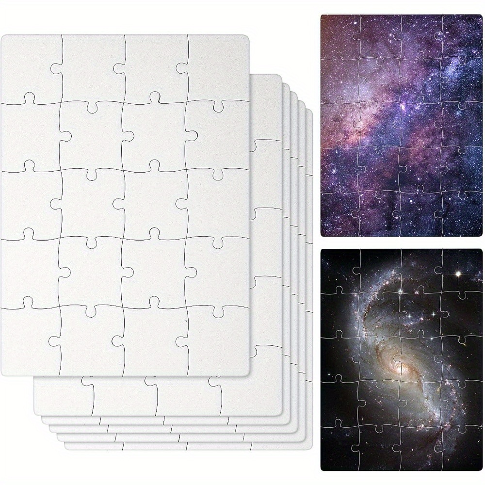 Puzzle Blank White - 6 шт. пустые пазлы для сублимации
