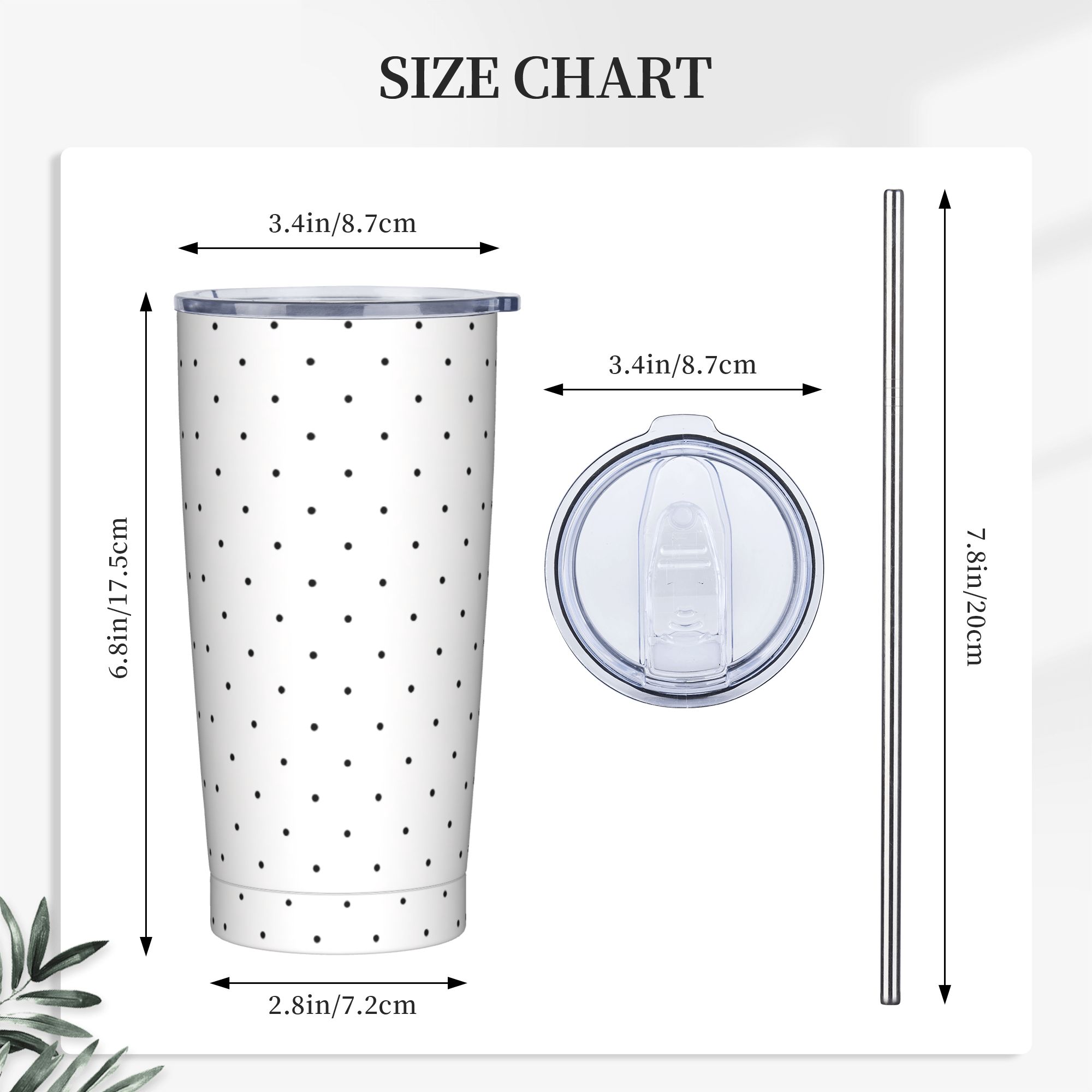 Черно-белая термокружка из нер – обзор и цена Tumbler 20Oz White
