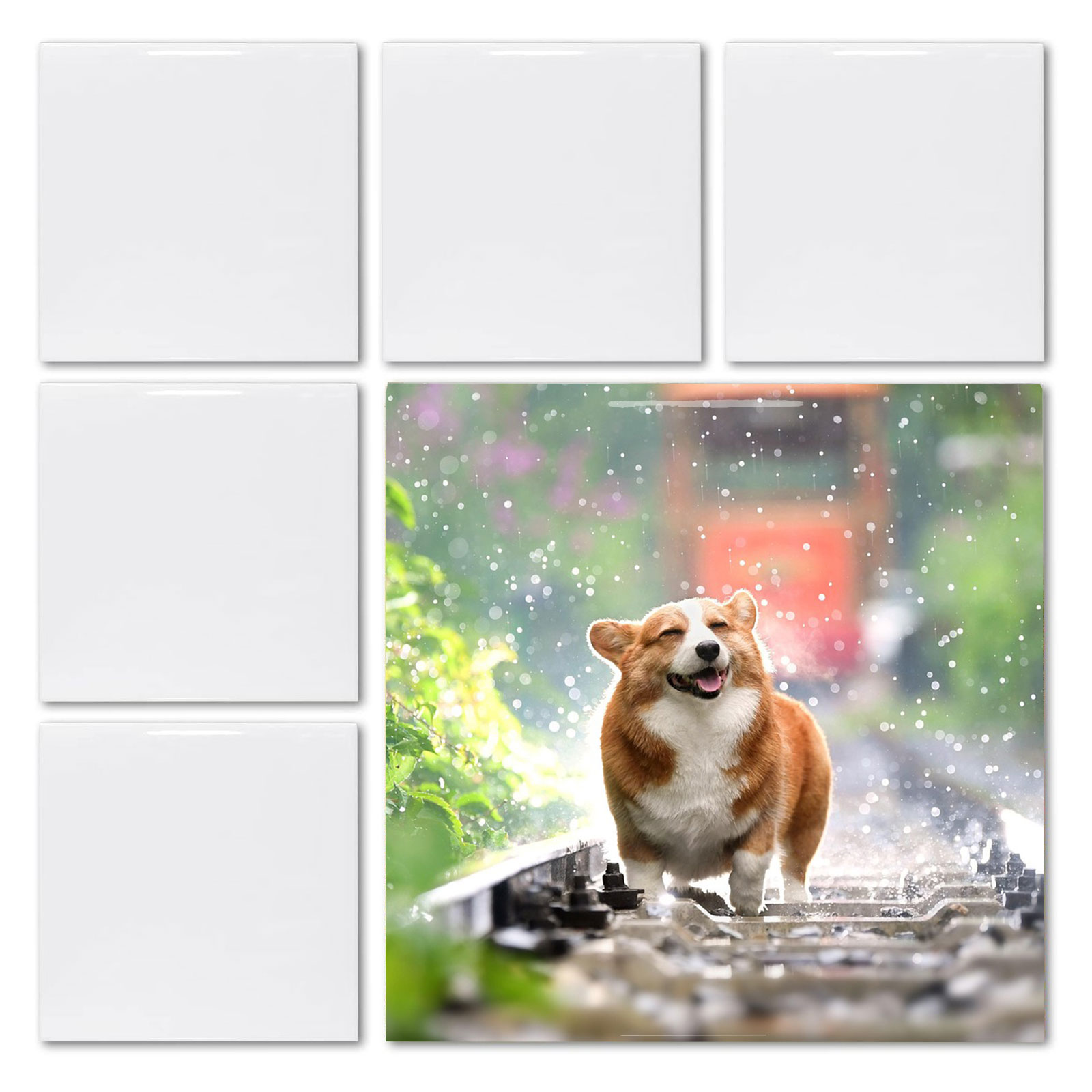 20 шт. белых глянцевых квадрат – обзор и цена Ceramic Tile Blank