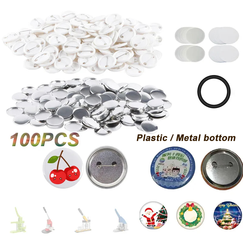 100 шт., принадлежности для из – обзор и цена Button Badge Blank