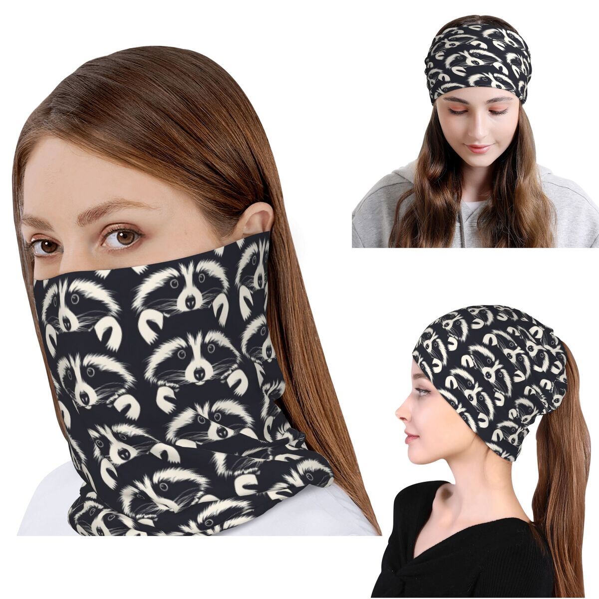 Черно-белая бандана с рисунком – обзор и цена Bandana Blank White