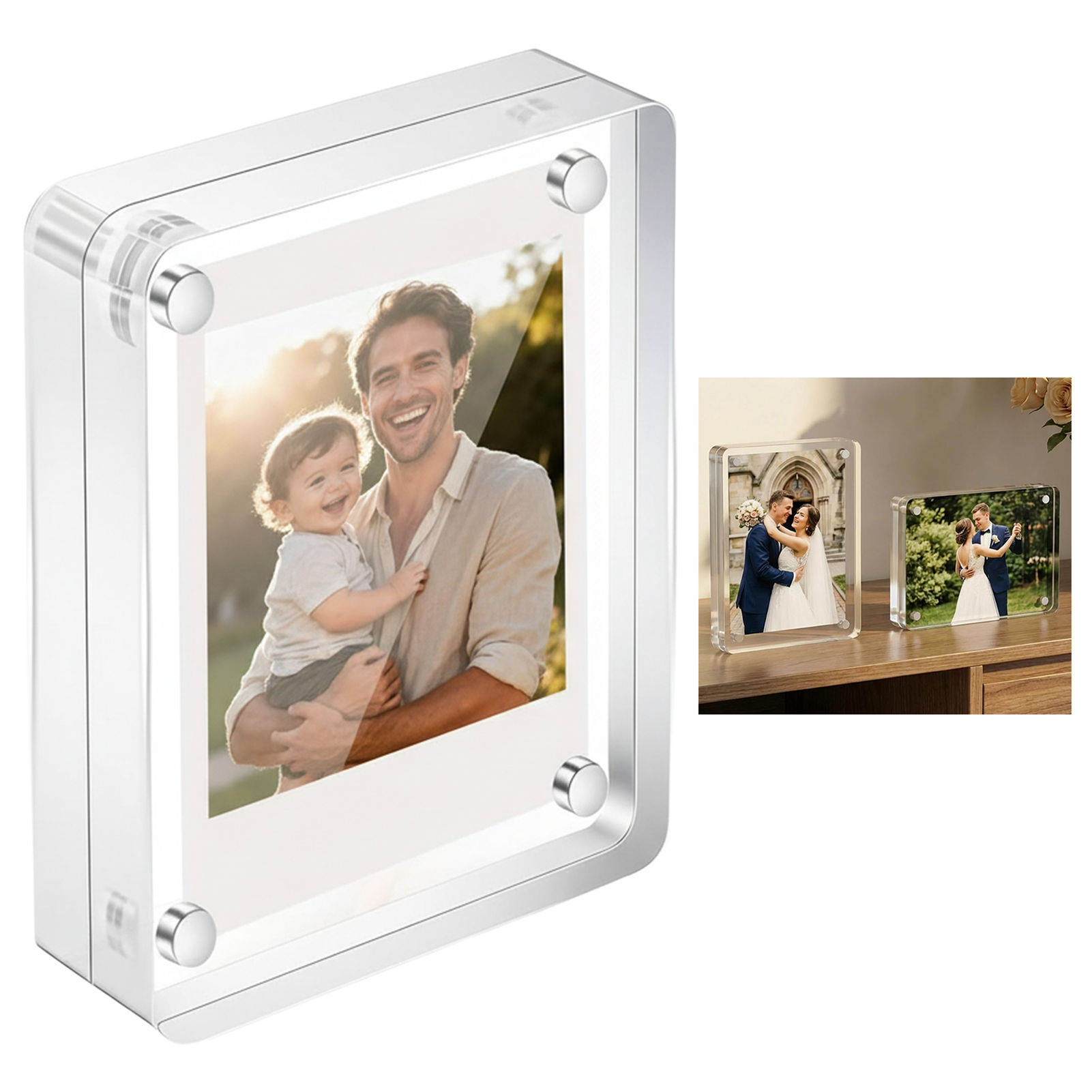 Акриловая магнитная фоторамка  – обзор и цена Photo Acrylic Block