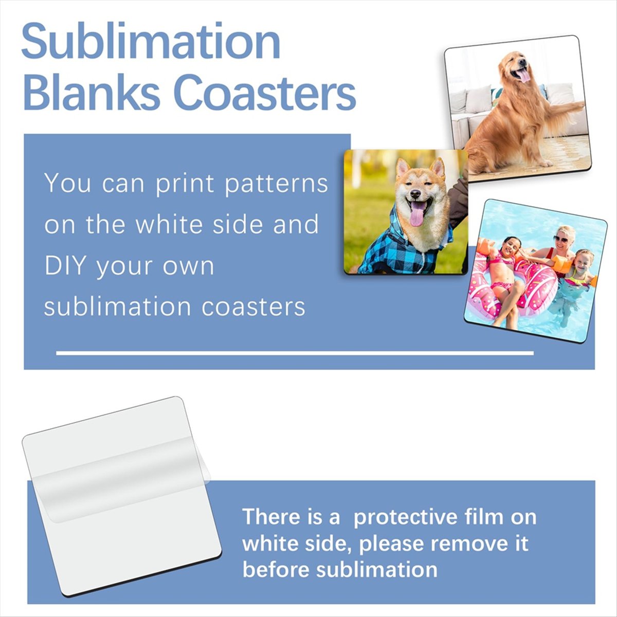 ABYA 30 шт. заготовок для субл – обзор и цена Coaster Sublimation Blank